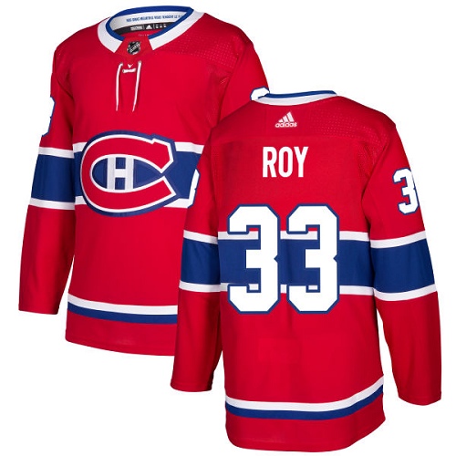 Adidas Men Montreal Canadiens #33 Patrick Roy Red Home Authentic Stitched NHL Jersey->montreal canadiens->NHL Jersey